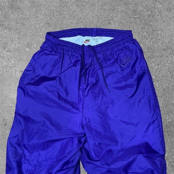 Vintage VTG 90s Nike Purple Nylon Track Pants XS - Picture 2 of 8